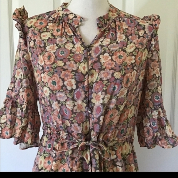 La Vie Rebecca Taylor Josephine Lurex Dress Anthro - Picture 12 of 12
